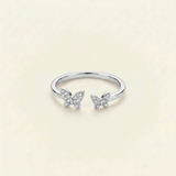Zirkon Ring - Schmetterlinge
