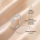 Zirkon Ring - Schmetterlinge