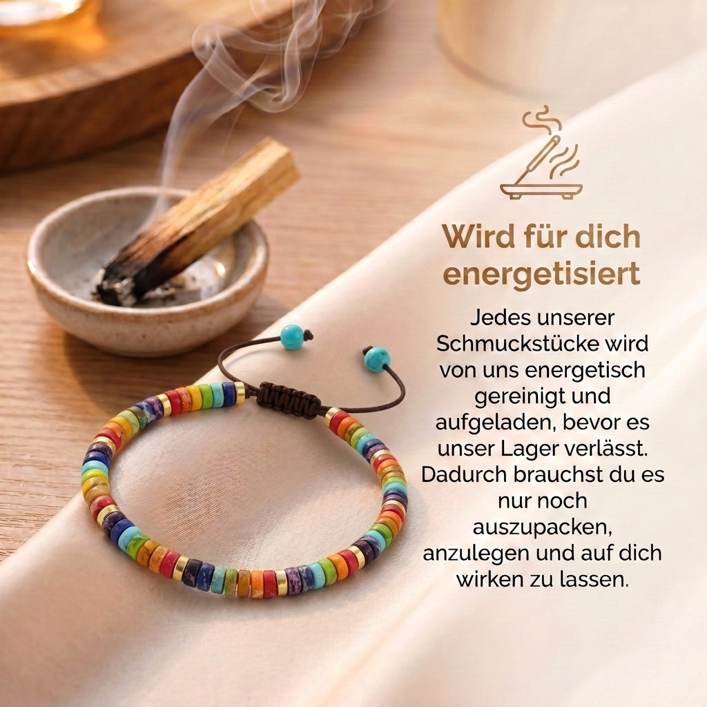 7 Chakren Energiearmband aus Jaspis