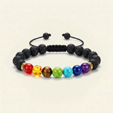7 Chakren Lava Armband
