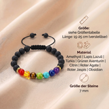 7 Chakren Lava Armband