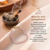 Rosenquarz Armband - Perlen geschliffen