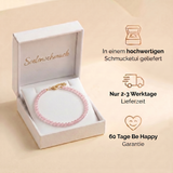 Rosenquarz Armband - Perlen geschliffen