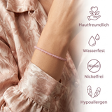 Rosenquarz Armband - Perlen geschliffen