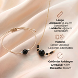 Obsidian Naturband Starterset - Halskette & Armband