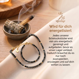 Schneeflocken Obsidian Set - Halskette & Armband