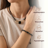 Turmalin Naturstein Set - Halskette & Armband