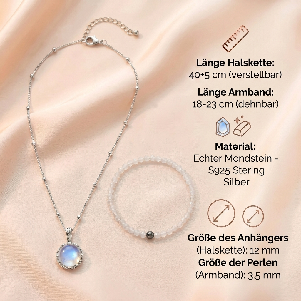 Mondstein Intuitions Set - Halskette & Armband