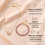 Rosenquarz Selbstliebe Set - Halskette & Armband