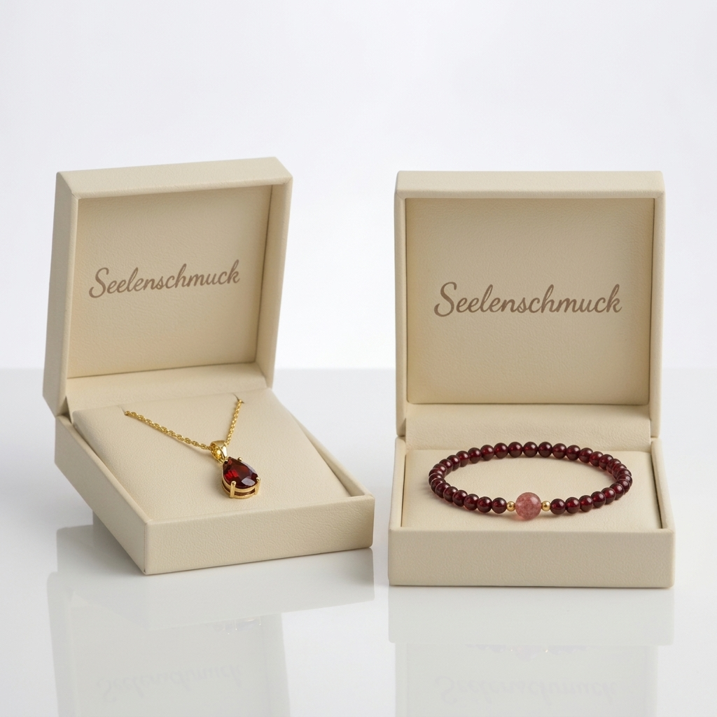 Rubin Vitalitäts Set - Halskette & Armband