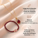 Rubin Vitalitäts Set - Halskette & Armband