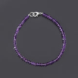 Amethyst Armband - geschliffene Perlen