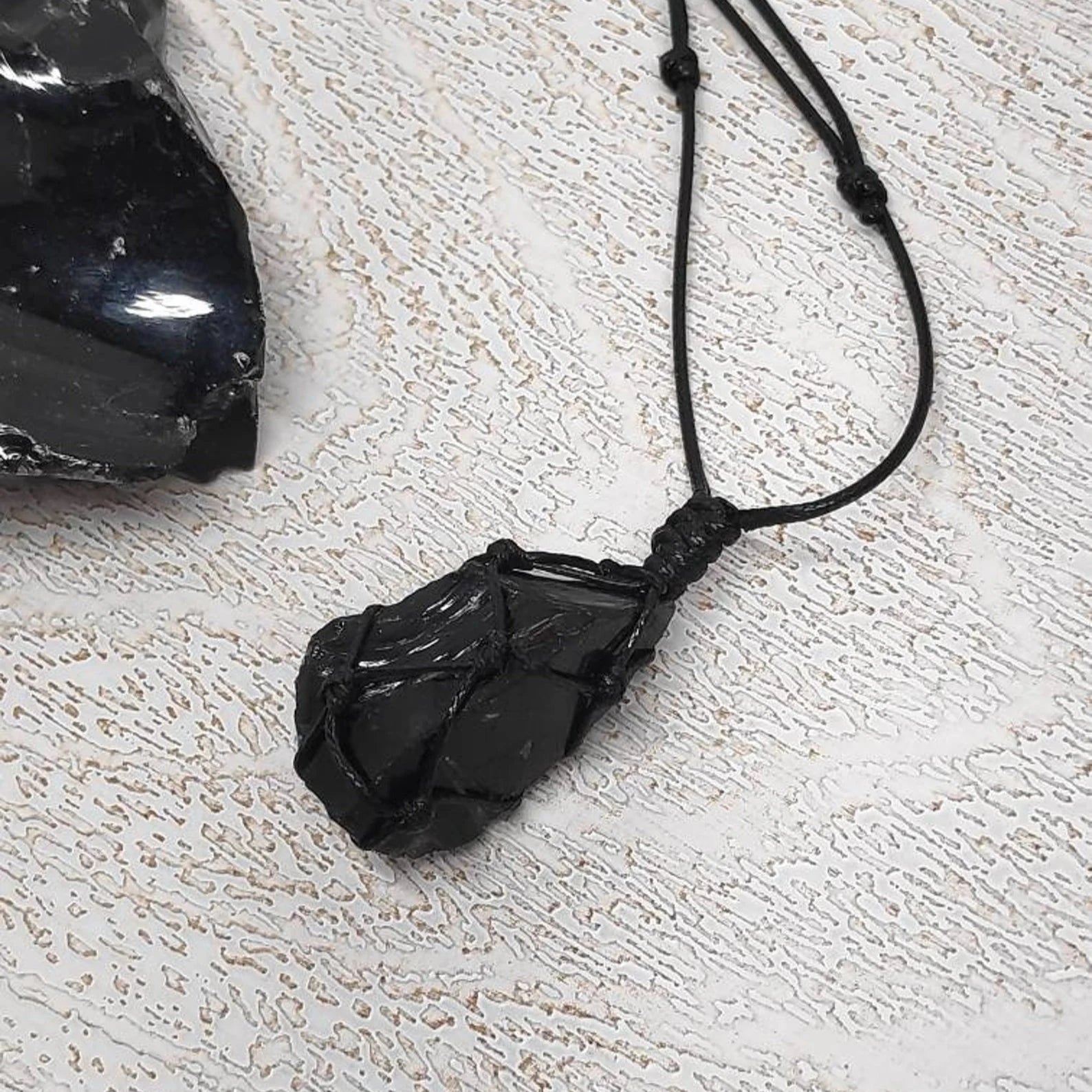 Obsidian Halskette - Naturanhänger