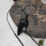 Obsidian Halskette - Pfeilspitze
