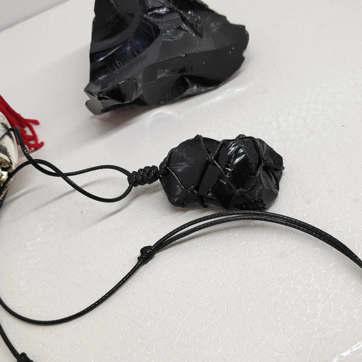 Obsidian Halskette - Naturanhänger