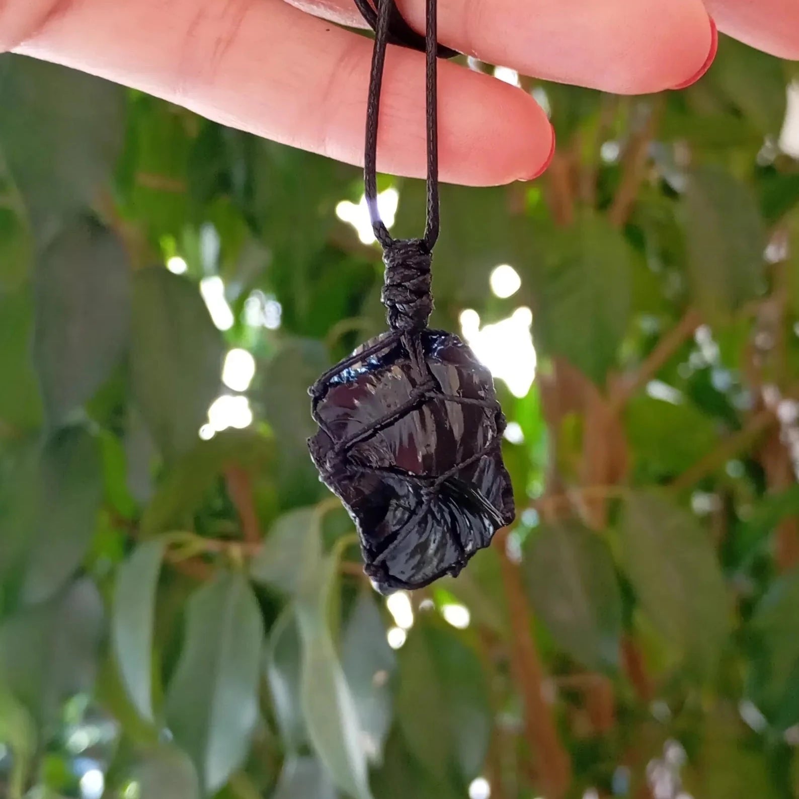 Obsidian Halskette - Naturanhänger