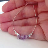 Amethyst Halskette - Rohperlen zart