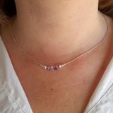 Amethyst Halskette - Rohperlen zart