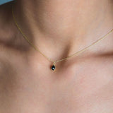Obsidian Halskette - 14K Goldlegierung