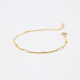 Mondstein Armband - S925 Silber vergoldet