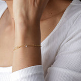 Mondstein Armband - S925 Silber vergoldet