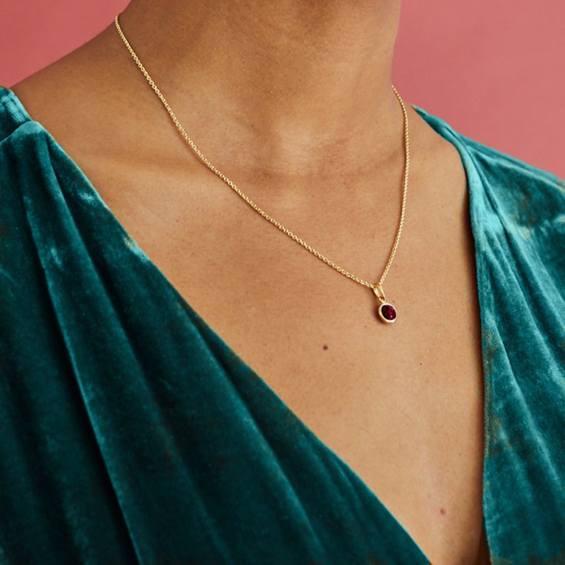 Rubin Halskette | 18k Goldlegierung