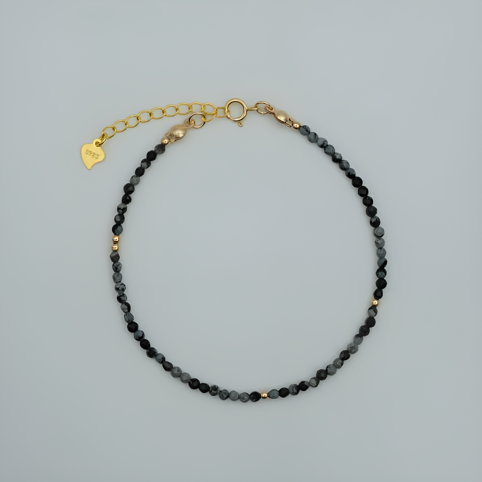 Obsidian Armband - Schneeflockenobsidian
