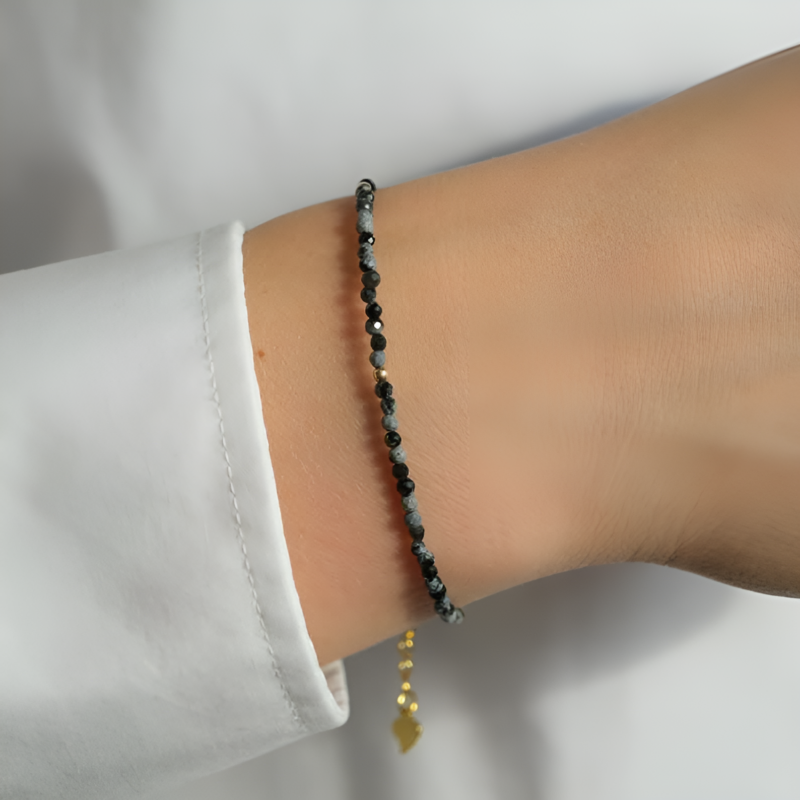 Obsidian Armband - Schneeflockenobsidian