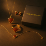 Karneol Willkommens Set - Herz aus Feuer