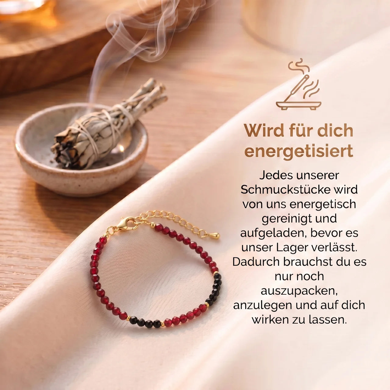 Rubin Armband - Schwarzes Feuer