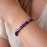 Tibetisches Energie Armband - Violetter Jaspis